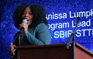 image of female speaker