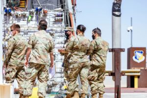 Airmen touring the liquid rocket CONOPS and novel deployable systems site.