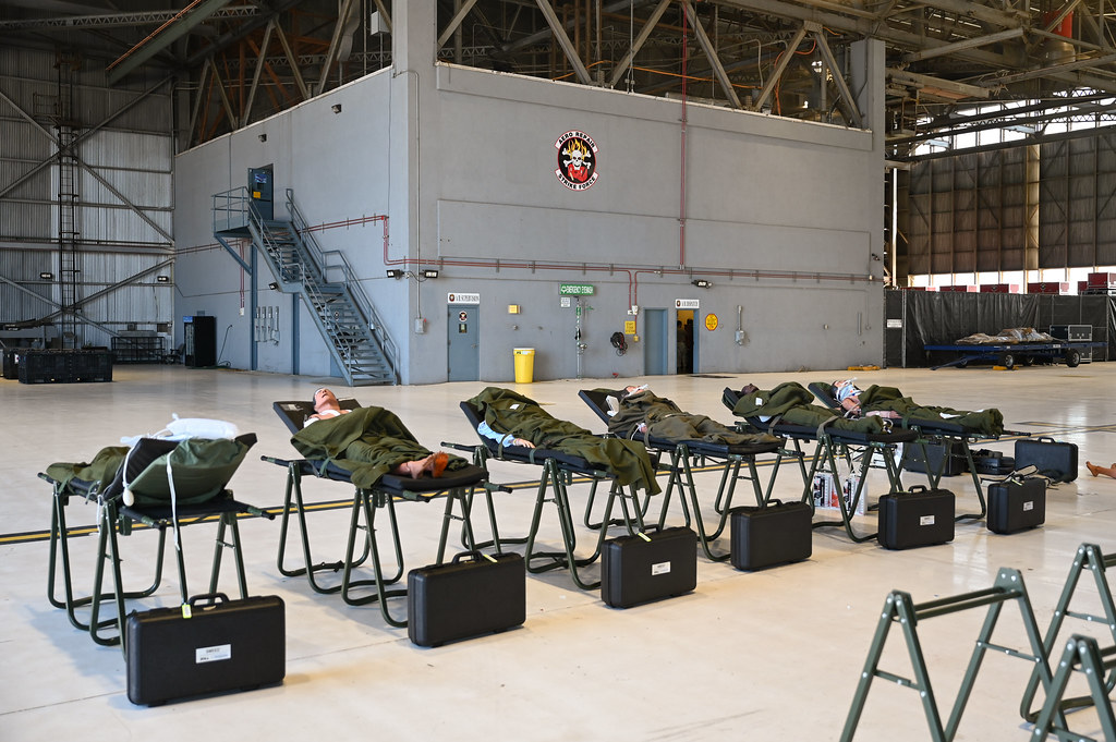 test dummies on tables ready for training
