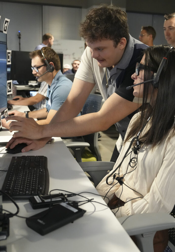 Guardians being shown MASH capabilities during experiments