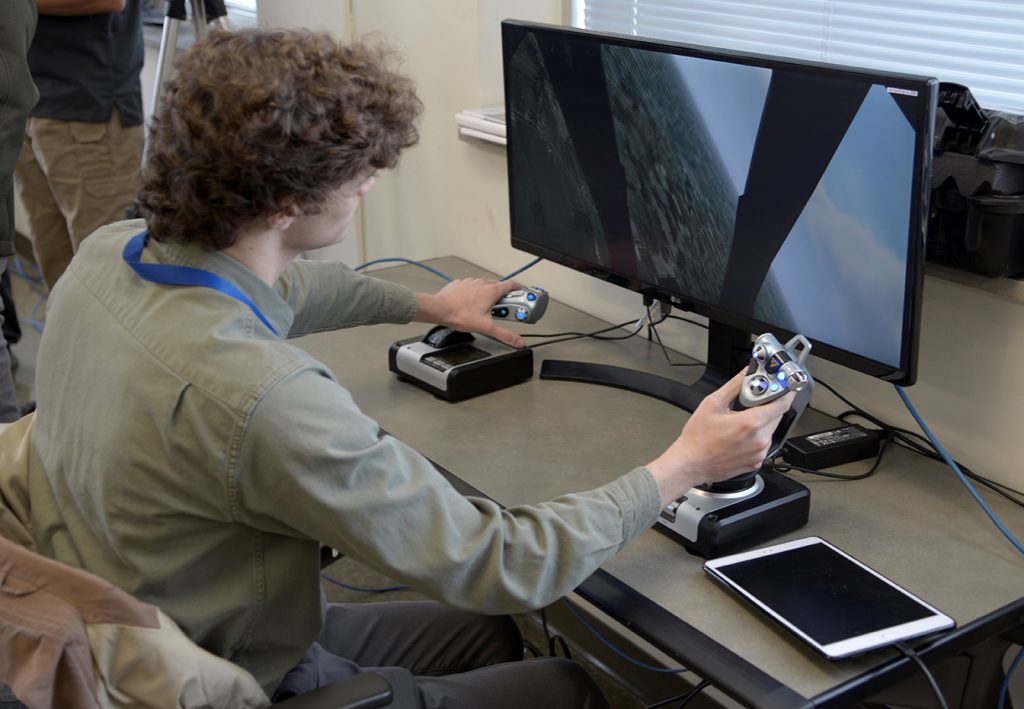 image of person using training simulation software