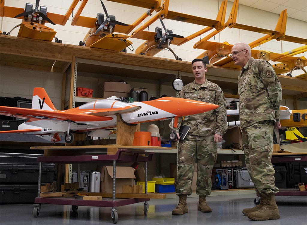 image of soldiers with small unmanned aircraft