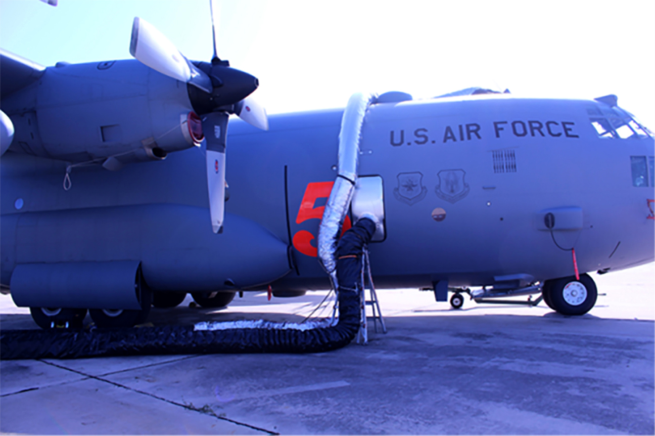 image of cargo plane with equipment
