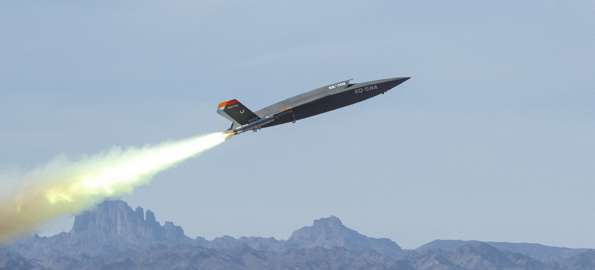 image of XQ-58 during test flight