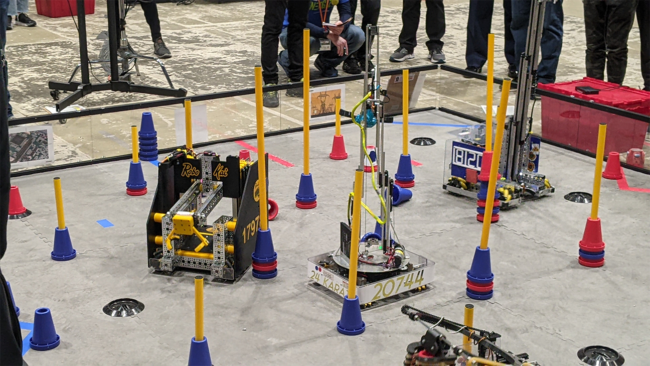 image of robots competing