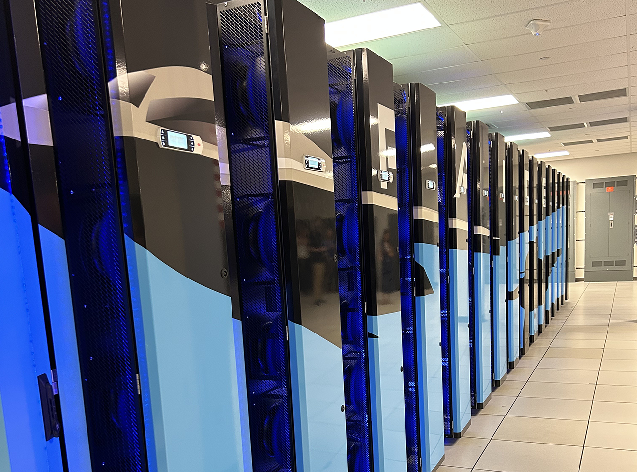 closeup of supercomputer