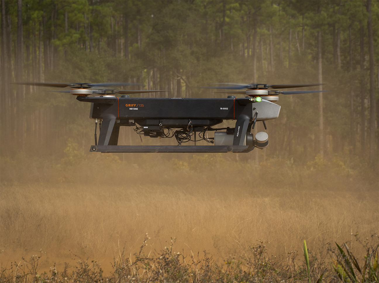 unmanned aerial system lifting off