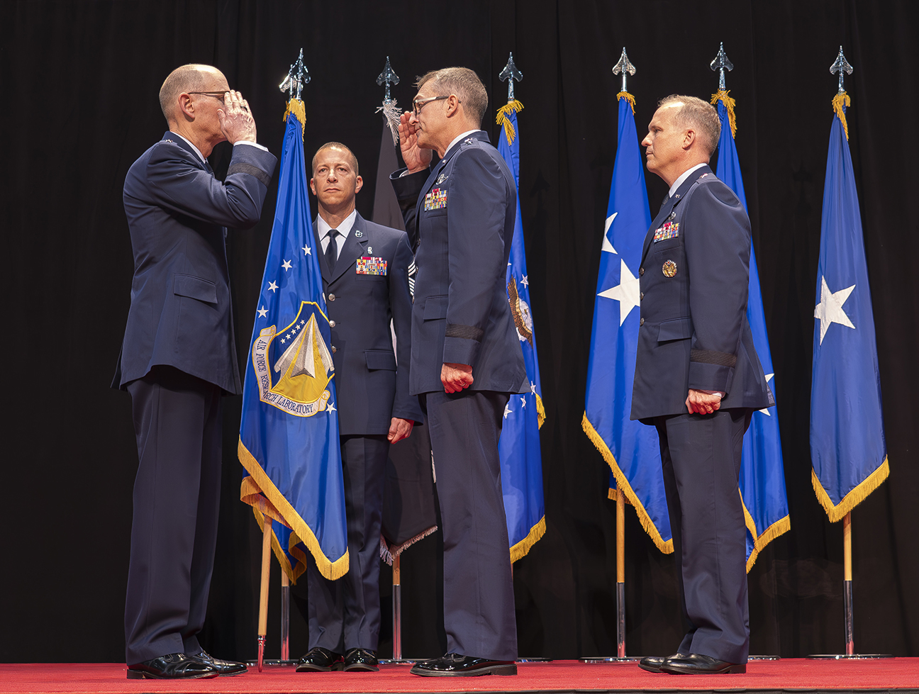 Gen Cain relinquishing command during ceremony