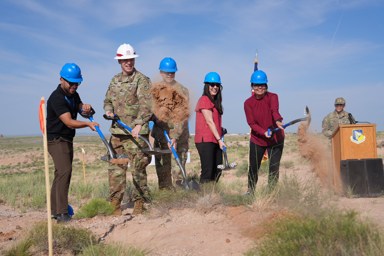 leaders break ground during ceremony