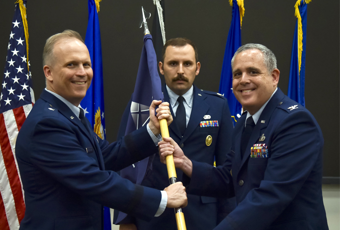 leaders during AFWERX Change of Leadership ceremony