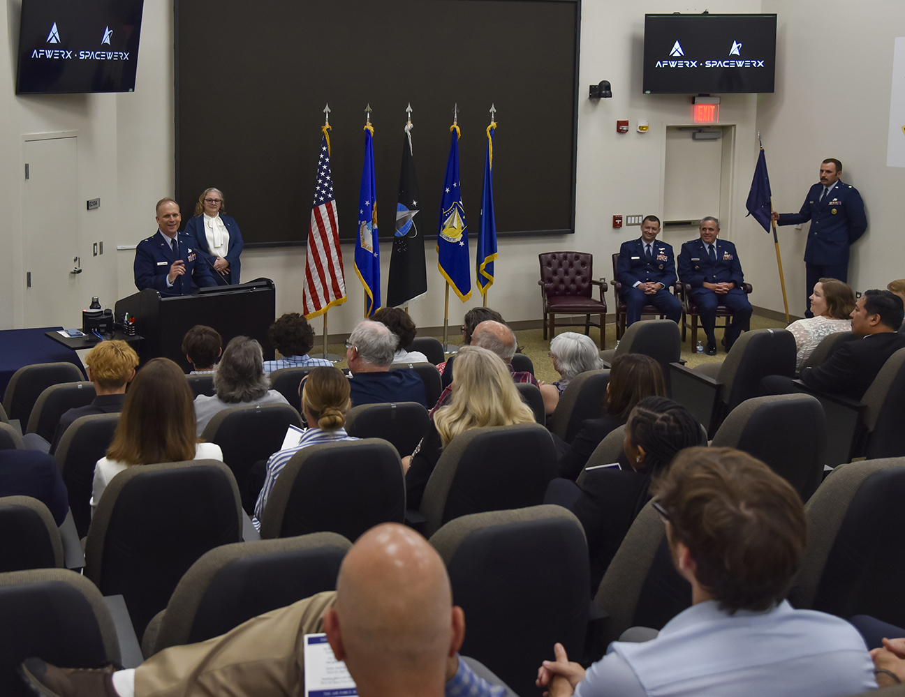 AFRL Commander speaks during AFWERX Change of Leadership ceremony